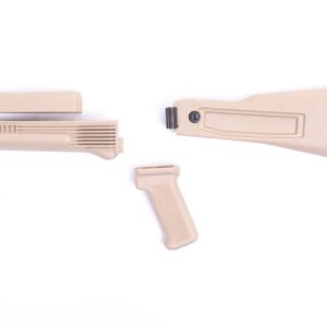 Arsenal 922r Compliant Desert Sand Polymer Folding Stock Set with Stainless Steel Heat Shield