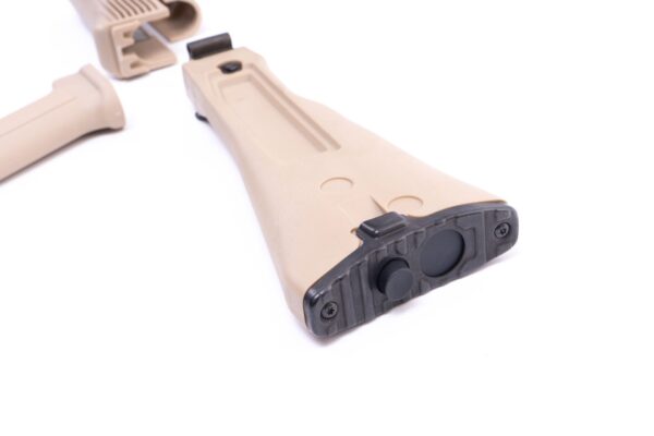 Arsenal 922r Compliant Desert Sand Polymer Folding Stock Set with Stainless Steel Heat Shield